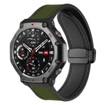 Cinturino per orologio xDfind in silicone con fibbia magnetica e motivo Crazy Horse, For Amazfit T-Rex 3