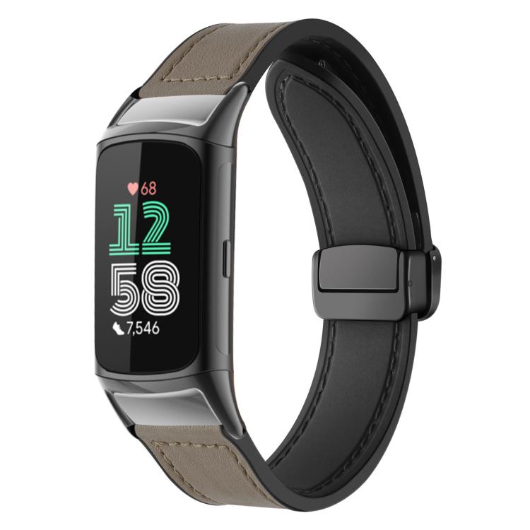 Cinturino per orologio xDfind in silicone con fibbia magnetica e motivo Crazy Horse, For Fitbit Charge 5 / Charge 6