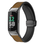 Cinturino per orologio xDfind in silicone con fibbia magnetica e motivo Crazy Horse, For Fitbit Charge 5 / Charge 6