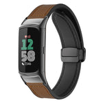 Cinturino per orologio xDfind in silicone con fibbia magnetica e motivo Crazy Horse, For Fitbit Charge 5 / Charge 6