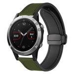 Cinturino per orologio xDfind in silicone con fibbia magnetica e motivo Crazy Horse, For Garmin Fenix 8 / 7X / 6X / 5X 26mm, For Garmin Fenix 8 / 7 / 6 / 5 22mm