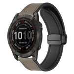 Cinturino per orologio xDfind in silicone con fibbia magnetica e motivo Crazy Horse, For Garmin Fenix 8 / 7X / 6X / 5X 26mm, For Garmin Fenix 8 / 7 / 6 / 5 22mm