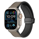 Cinturino per orologio xDfind in silicone con fibbia magnetica e motivo Crazy Horse, For Apple Watch 42 / 44 / 45 / 46 / 49mm, For Apple Watch 38 / 40 / 41 / S10 42mm