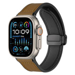 Cinturino per orologio xDfind in silicone con fibbia magnetica e motivo Crazy Horse, For Apple Watch 42 / 44 / 45 / 46 / 49mm, For Apple Watch 38 / 40 / 41 / S10 42mm