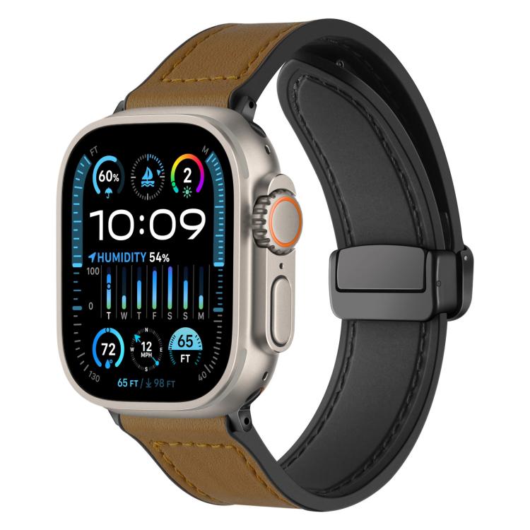 Cinturino per orologio xDfind in silicone con fibbia magnetica e motivo Crazy Horse, For Apple Watch 42 / 44 / 45 / 46 / 49mm, For Apple Watch 38 / 40 / 41 / S10 42mm