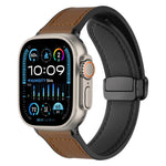 Cinturino per orologio xDfind in silicone con fibbia magnetica e motivo Crazy Horse, For Apple Watch 42 / 44 / 45 / 46 / 49mm, For Apple Watch 38 / 40 / 41 / S10 42mm