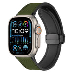 Cinturino per orologio xDfind in silicone con fibbia magnetica e motivo Crazy Horse, For Apple Watch 42 / 44 / 45 / 46 / 49mm, For Apple Watch 38 / 40 / 41 / S10 42mm