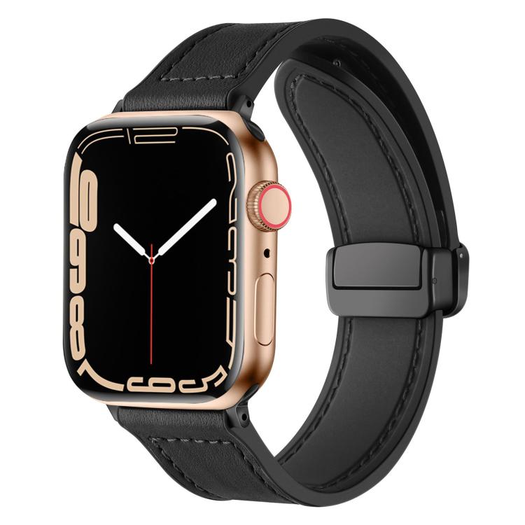 Cinturino per orologio xDfind in silicone con fibbia magnetica e motivo Crazy Horse, For Apple Watch 42 / 44 / 45 / 46 / 49mm, For Apple Watch 38 / 40 / 41 / S10 42mm