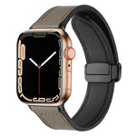 Cinturino per orologio xDfind in silicone con fibbia magnetica e motivo Crazy Horse, For Apple Watch 42 / 44 / 45 / 46 / 49mm, For Apple Watch 38 / 40 / 41 / S10 42mm