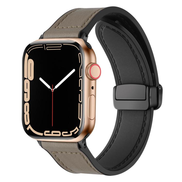 Cinturino per orologio xDfind in silicone con fibbia magnetica e motivo Crazy Horse, For Apple Watch 42 / 44 / 45 / 46 / 49mm, For Apple Watch 38 / 40 / 41 / S10 42mm