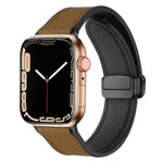 Cinturino per orologio xDfind in silicone con fibbia magnetica e motivo Crazy Horse, For Apple Watch 42 / 44 / 45 / 46 / 49mm, For Apple Watch 38 / 40 / 41 / S10 42mm