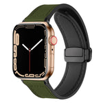 Cinturino per orologio xDfind in silicone con fibbia magnetica e motivo Crazy Horse, For Apple Watch 42 / 44 / 45 / 46 / 49mm, For Apple Watch 38 / 40 / 41 / S10 42mm