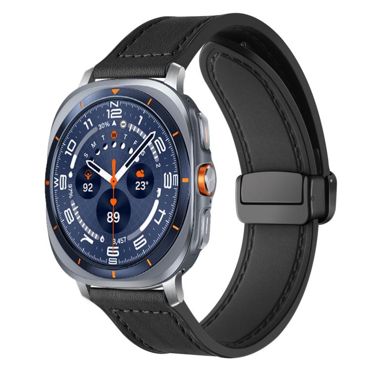 Cinturino per orologio xDfind in silicone con fibbia magnetica e motivo Crazy Horse, For Samsung Galaxy Watch Ultra / Ultra 2025, For Samsung Galaxy Watch8 / 8 Classic