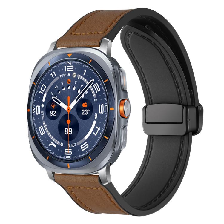 Cinturino per orologio xDfind in silicone con fibbia magnetica e motivo Crazy Horse, For Samsung Galaxy Watch Ultra / Ultra 2025, For Samsung Galaxy Watch8 / 8 Classic