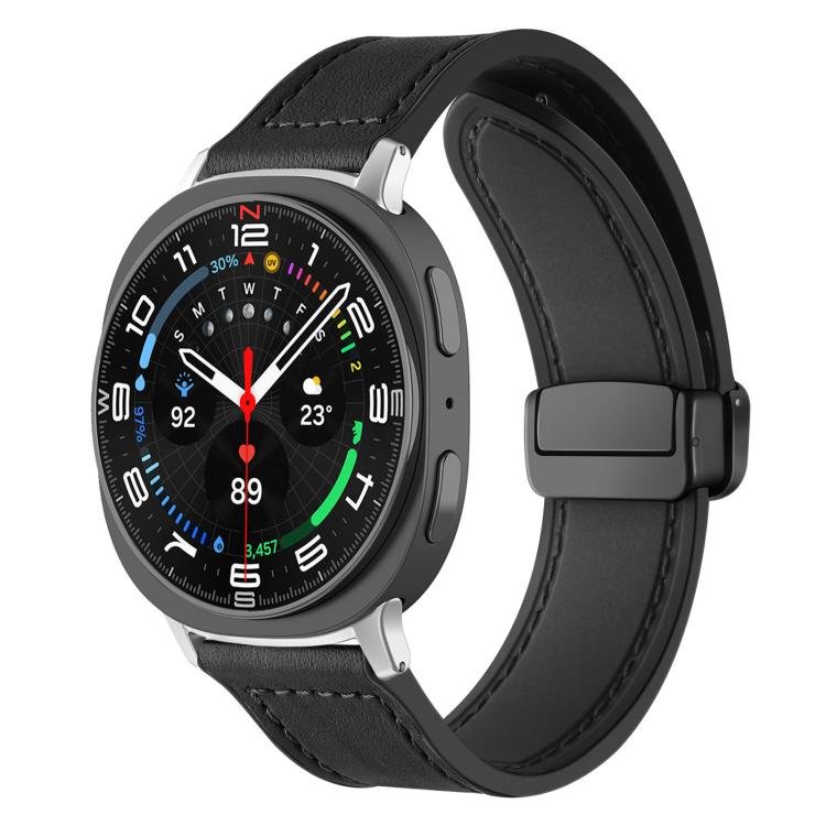 Cinturino per orologio xDfind in silicone con fibbia magnetica e motivo Crazy Horse, For Samsung Galaxy Watch Ultra / Ultra 2025, For Samsung Galaxy Watch8 / 8 Classic