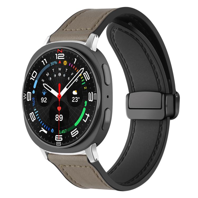 Cinturino per orologio xDfind in silicone con fibbia magnetica e motivo Crazy Horse, For Samsung Galaxy Watch Ultra / Ultra 2025, For Samsung Galaxy Watch8 / 8 Classic