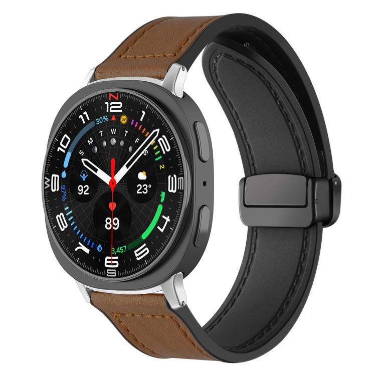 Cinturino per orologio xDfind in silicone con fibbia magnetica e motivo Crazy Horse, For Samsung Galaxy Watch Ultra / Ultra 2025, For Samsung Galaxy Watch8 / 8 Classic