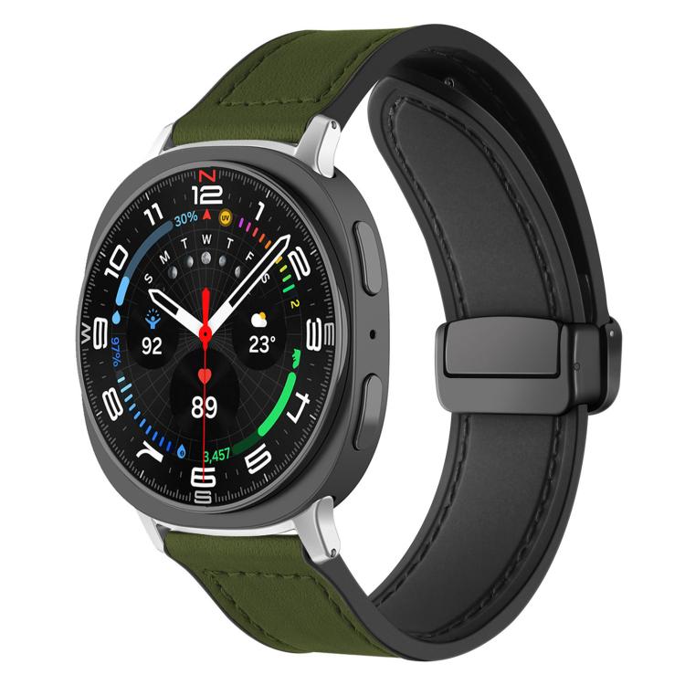 Cinturino per orologio xDfind in silicone con fibbia magnetica e motivo Crazy Horse, For Samsung Galaxy Watch Ultra / Ultra 2025, For Samsung Galaxy Watch8 / 8 Classic