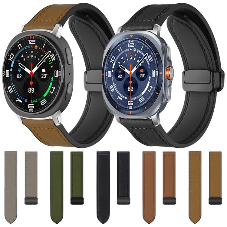 Cinturino per orologio xDfind in silicone con fibbia magnetica e motivo Crazy Horse, For Samsung Galaxy Watch Ultra / Ultra 2025, For Samsung Galaxy Watch8 / 8 Classic