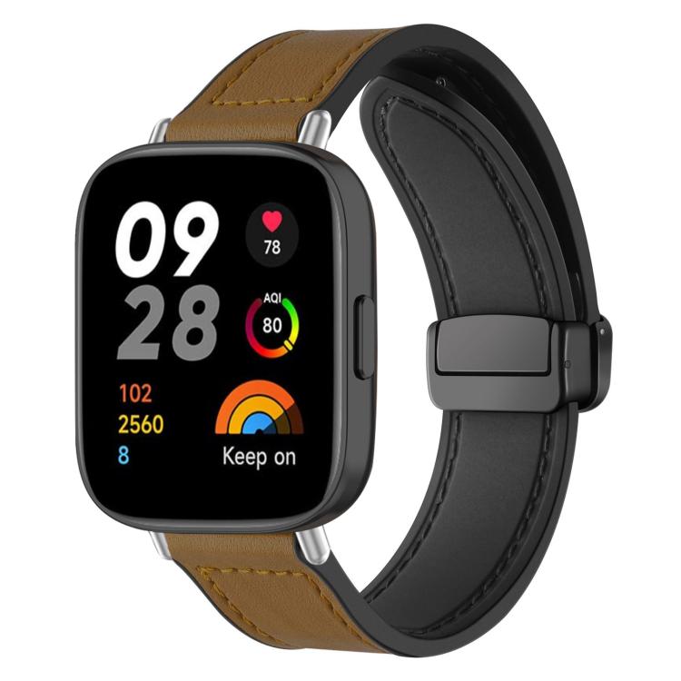 Cinturino per orologio xDfind in silicone con fibbia magnetica e motivo Crazy Horse, For Xiaomi Band 10 Pro/9 Pro/Redmi Watch 6/5/4, For Redmi Watch 3 Active / Watch 3 Lite, For Redmi Watch 3