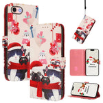 Custodia per telefono in pelle con fibbia e cinturino, serie natalizia., For iPhone 14 Pro Max, For iPhone SE 2022 / SE 2020 / 8 / 7, For iPhone 13 Pro Max, For iPhone 13 Pro