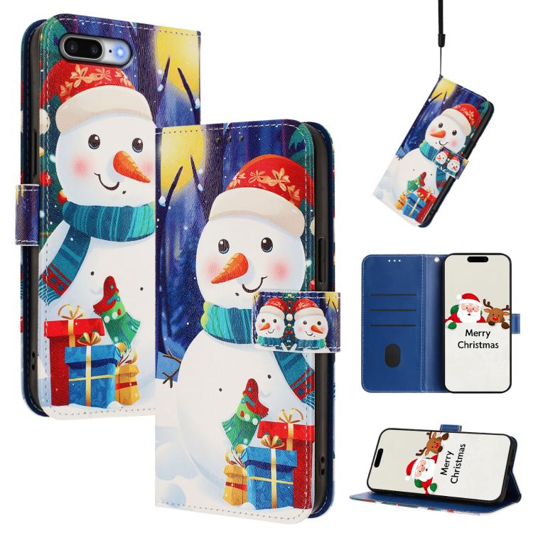 Custodia per telefono in pelle con fibbia e cinturino, serie natalizia., For iPhone XR, For iPhone XS Max, For iPhone 8 Plus / 7 Plus