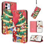 Custodia per telefono in pelle con fibbia e cinturino, serie natalizia., For iPhone 11 Pro Max, For iPhone 11, For iPhone 11 Pro, For iPhone XS / X
