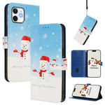 Custodia per telefono in pelle con fibbia e cinturino, serie natalizia., For iPhone 11 Pro Max, For iPhone 11, For iPhone 11 Pro, For iPhone XS / X