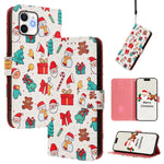 Custodia per telefono in pelle con fibbia e cinturino, serie natalizia., For iPhone 13 mini, For iPhone 12 Pro / 12, For iPhone 12 Pro Max, For iPhone 12 mini