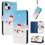Custodia per telefono in pelle con fibbia e cinturino, serie natalizia., For iPhone 15, For iPhone 14 Plus, For iPhone 14 / 13, For iPhone 14 Pro