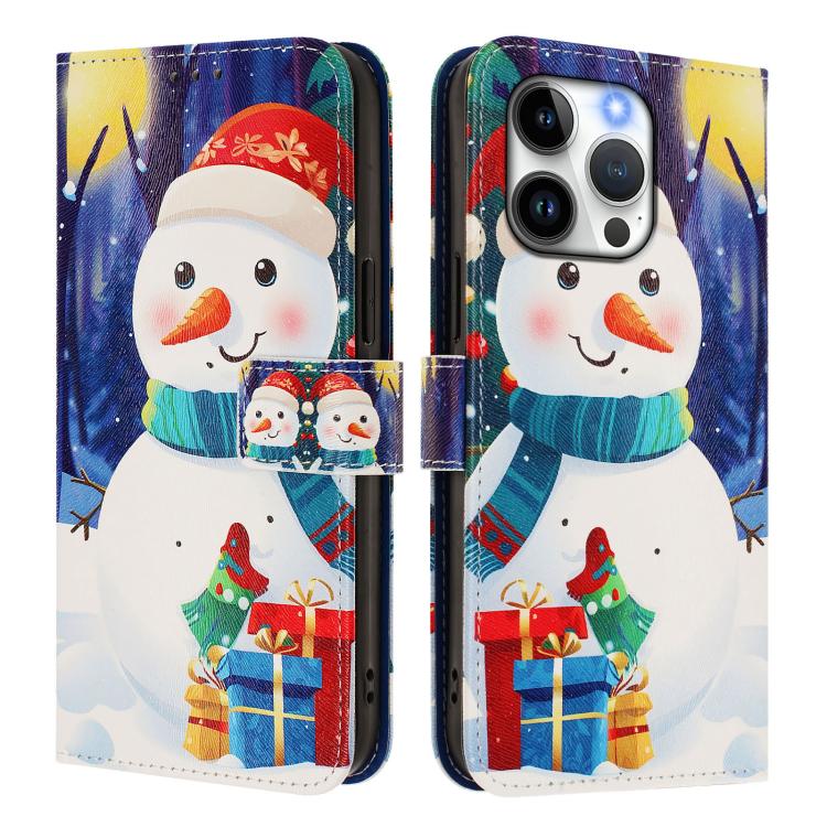 Custodia per telefono in pelle con fibbia e cinturino, serie natalizia., For iPhone 14 Pro Max, For iPhone SE 2022 / SE 2020 / 8 / 7, For iPhone 13 Pro Max, For iPhone 13 Pro