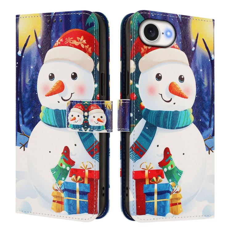Custodia per telefono in pelle con fibbia e cinturino, serie natalizia., For iPhone 17e / 16e, For iPhone 17 Pro Max, For iPhone 17 Pro, For iPhone 17