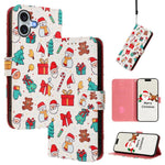 Custodia per telefono in pelle con fibbia e cinturino, serie natalizia., For iPhone 17e / 16e, For iPhone 17 Pro Max, For iPhone 17 Pro, For iPhone 17