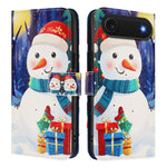 Custodia per telefono in pelle con fibbia e cinturino, serie natalizia., For iPhone Air, For iPhone 16 Pro Max, For iPhone 16 Pro, For iPhone 16 Plus