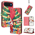 Custodia per telefono in pelle con fibbia e cinturino, serie natalizia., For iPhone Air, For iPhone 16 Pro Max, For iPhone 16 Pro, For iPhone 16 Plus