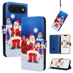 Custodia per telefono in pelle con fibbia e cinturino, serie natalizia., For iPhone Air, For iPhone 16 Pro Max, For iPhone 16 Pro, For iPhone 16 Plus
