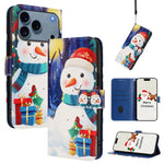 Custodia per telefono in pelle con fibbia e cinturino, serie natalizia., For iPhone 17e / 16e, For iPhone 17 Pro Max, For iPhone 17 Pro, For iPhone 17