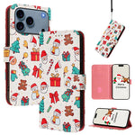 Custodia per telefono in pelle con fibbia e cinturino, serie natalizia., For iPhone 17e / 16e, For iPhone 17 Pro Max, For iPhone 17 Pro, For iPhone 17