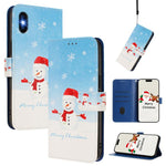 Custodia per telefono in pelle con fibbia e cinturino, serie natalizia., For iPhone 11 Pro Max, For iPhone 11, For iPhone 11 Pro, For iPhone XS / X