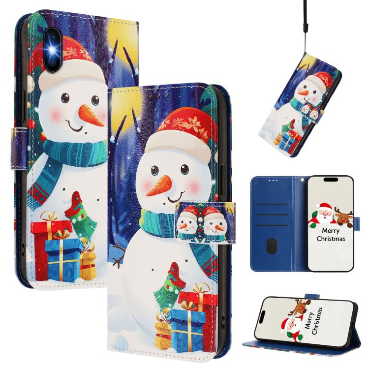 Custodia per telefono in pelle con fibbia e cinturino, serie natalizia., For iPhone XR, For iPhone XS Max, For iPhone 8 Plus / 7 Plus
