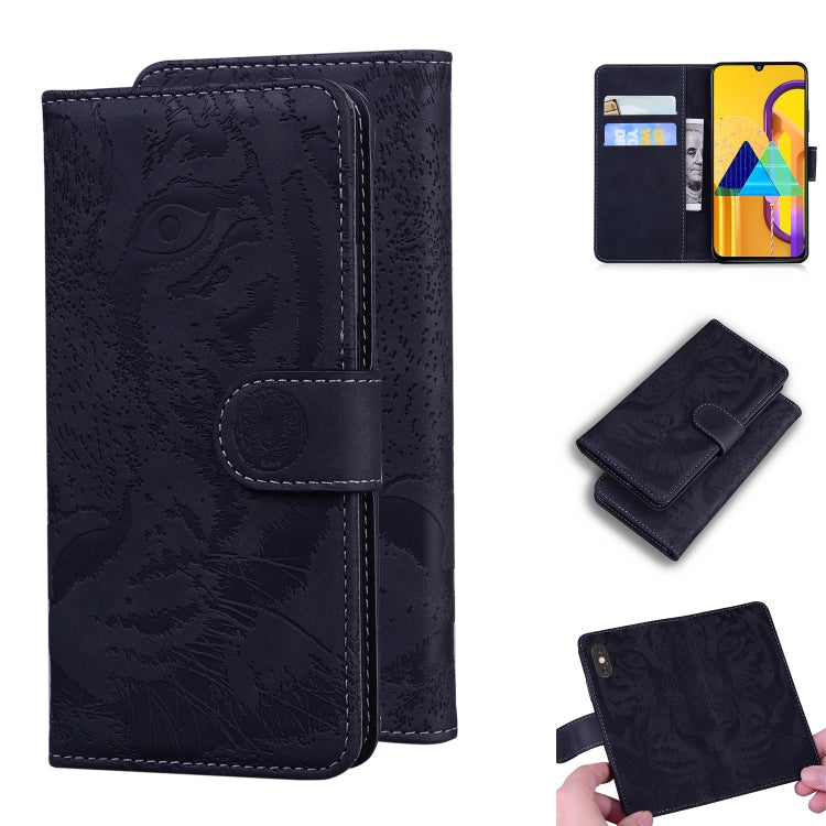Custodia in pelle a ribalta orizzontale con motivo a tigre in rilievo con supporto, slot per carte e portafoglio, For Samsung Galaxy M30s / M21, For Samsung Galaxy Note 10, For Samsung Galaxy Note 10 Pro, For Samsung Galaxy Note 20