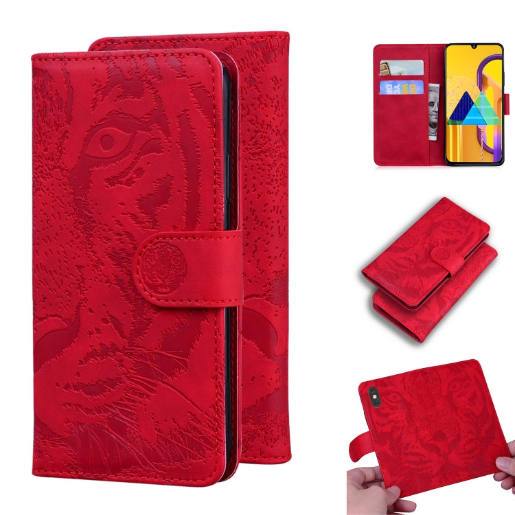 Custodia in pelle a ribalta orizzontale con motivo a tigre in rilievo con supporto, slot per carte e portafoglio, For Samsung Galaxy M30s / M21, For Samsung Galaxy Note 10, For Samsung Galaxy Note 10 Pro, For Samsung Galaxy Note 20