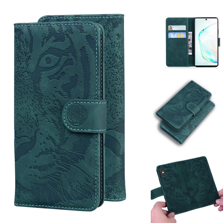 Custodia in pelle a ribalta orizzontale con motivo a tigre in rilievo con supporto, slot per carte e portafoglio, For Samsung Galaxy M30s / M21, For Samsung Galaxy Note 10, For Samsung Galaxy Note 10 Pro, For Samsung Galaxy Note 20