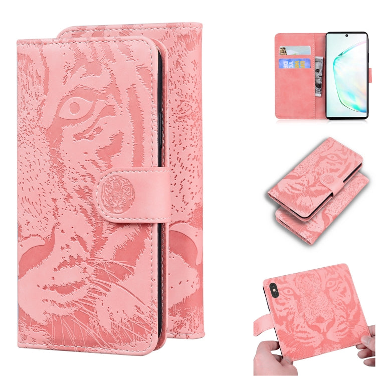 Custodia in pelle a ribalta orizzontale con motivo a tigre in rilievo con supporto, slot per carte e portafoglio, For Samsung Galaxy M30s / M21, For Samsung Galaxy Note 10, For Samsung Galaxy Note 10 Pro, For Samsung Galaxy Note 20