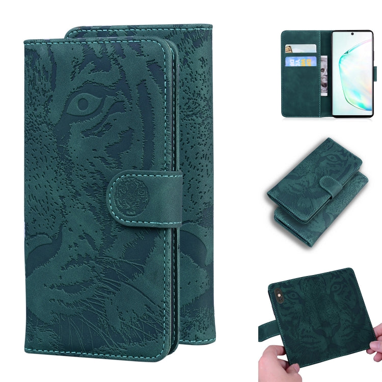 Custodia in pelle a ribalta orizzontale con motivo a tigre in rilievo con supporto, slot per carte e portafoglio, For Samsung Galaxy M30s / M21, For Samsung Galaxy Note 10, For Samsung Galaxy Note 10 Pro, For Samsung Galaxy Note 20