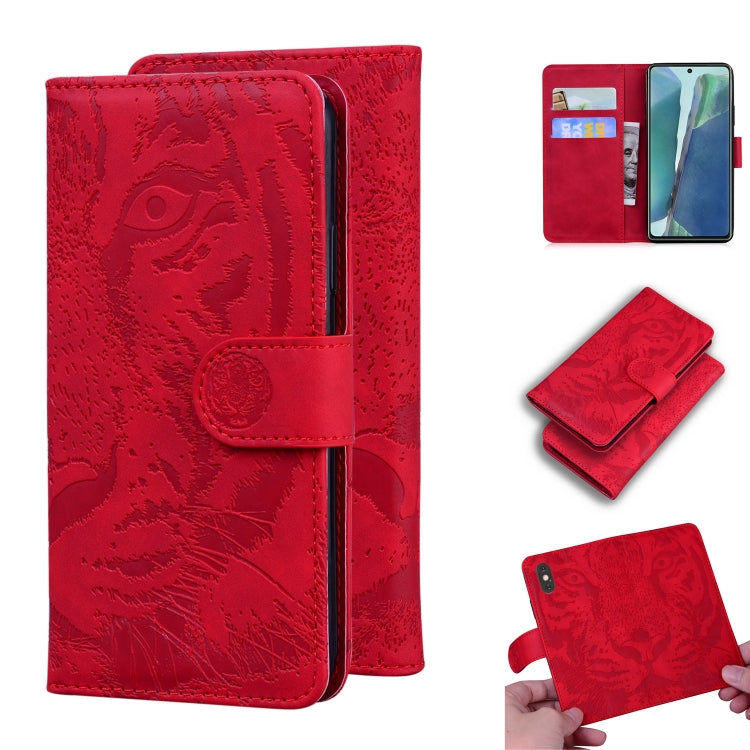 Custodia in pelle a ribalta orizzontale con motivo a tigre in rilievo con supporto, slot per carte e portafoglio, For Samsung Galaxy M30s / M21, For Samsung Galaxy Note 10, For Samsung Galaxy Note 10 Pro, For Samsung Galaxy Note 20