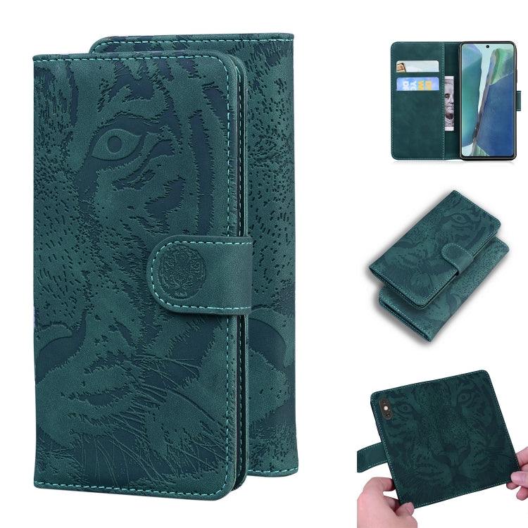 Custodia in pelle a ribalta orizzontale con motivo a tigre in rilievo con supporto, slot per carte e portafoglio, For Samsung Galaxy M30s / M21, For Samsung Galaxy Note 10, For Samsung Galaxy Note 10 Pro, For Samsung Galaxy Note 20
