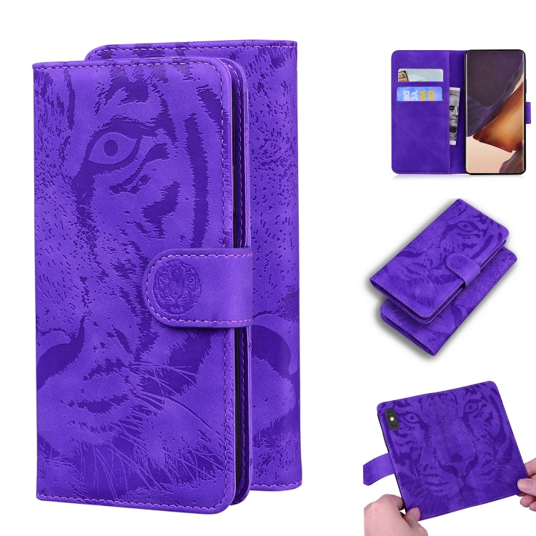 Custodia in pelle a ribalta orizzontale con motivo a tigre in rilievo con supporto, slot per carte e portafoglio, For Samsung Galaxy Note 20 Ultra, For Samsung Galaxy Note10 Lite / A81, For Samsung Galaxy S8, For Samsung Galaxy S8 Plus