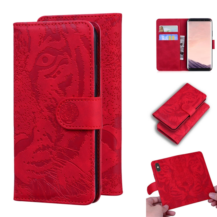 Custodia in pelle a ribalta orizzontale con motivo a tigre in rilievo con supporto, slot per carte e portafoglio, For Samsung Galaxy Note 20 Ultra, For Samsung Galaxy Note10 Lite / A81, For Samsung Galaxy S8, For Samsung Galaxy S8 Plus