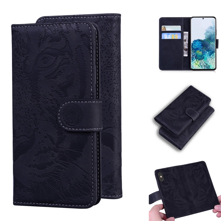 Custodia in pelle a ribalta orizzontale con motivo a tigre in rilievo con supporto, slot per carte e portafoglio, For Samsung Galaxy S10 Plus, For Samsung Galaxy S10e, For Samsung Galaxy S20, For Samsung Galaxy S20 Plus